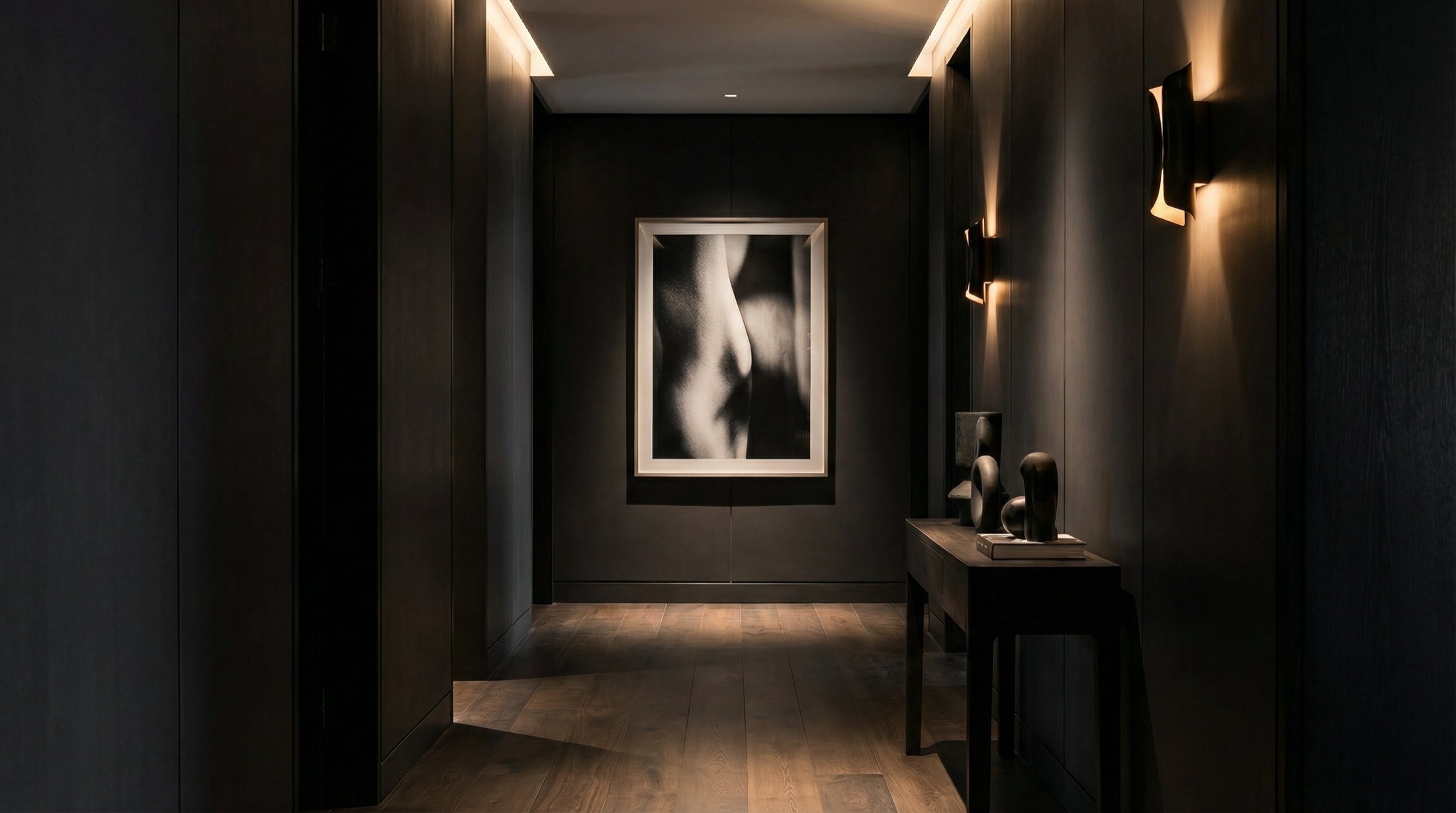 European oak flooring hallway