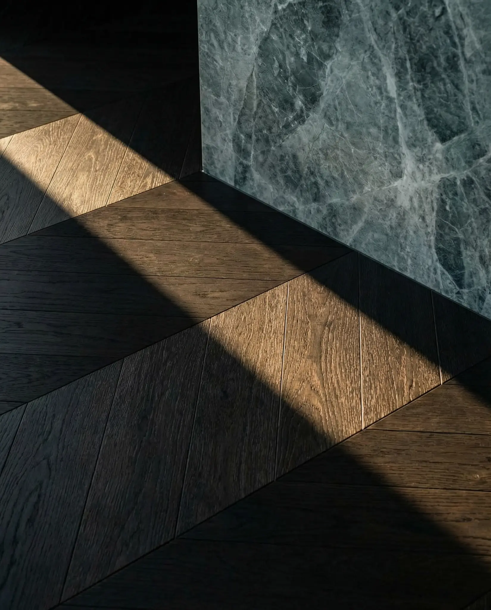 European oak timber flooring on a contemporary staircase